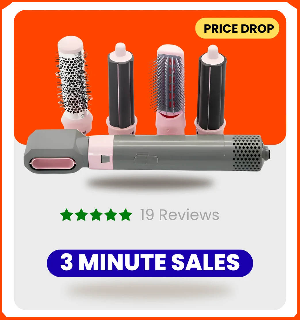 Alltec 5-in-1 Hot Air Styler – Professional Hair Dryer Brush & Curler Set TP-5+1 Alltec 5-in-1 Hot Air Styler – Professional Hair Dryer Brush & Curler Set TP-5+1