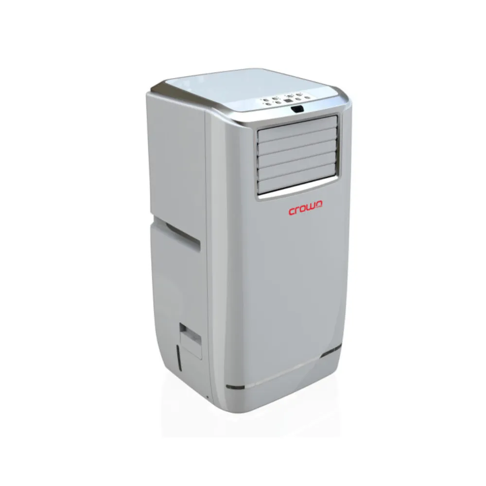 Crownline 1.2 Ton 14000 BTU 4-in-1 Portable Air Conditioner, Cooling Dehumidifier Fan Auto Mode, 3 Fan Speeds, 24H Timer, Intelligent Sleep Mode, Efficiency Booster, 2.5L Water Tank, R410A, T3 Climate, Remote Control, White PAC-224