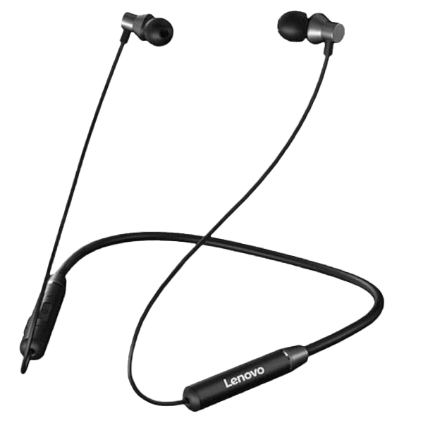 Lenovo HE05 Wireless Bluetooth 5.0 in-Ear Neckband Earphones with Mic HE05  Black