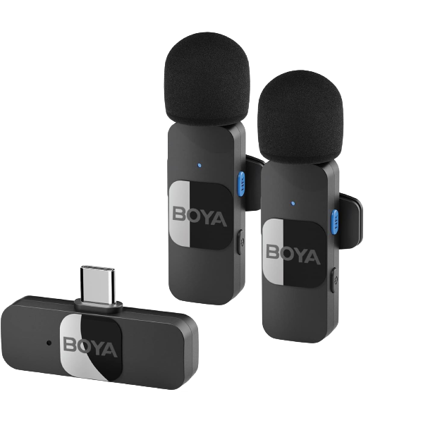 BOYA BY-V20 wireless microphone Noise Cancellation Lavalier Microphone Mini Mic BY-V20 V2.0, V20 V2.0(USB-C)
