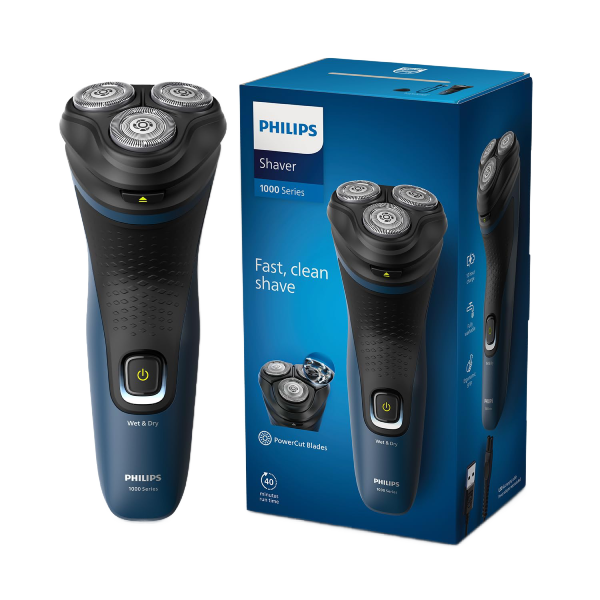 Philips Wet And Dry Electric Shaver 1000 Series S1151/00 Blue/Black