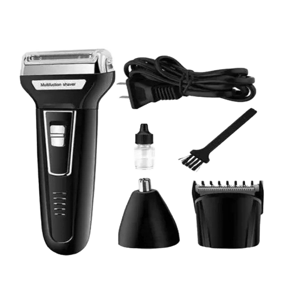 Kemei KM-6558 3 In 1 Rechargeable Electric Hair Clipper And Shaver KM-6558 Black/Silver