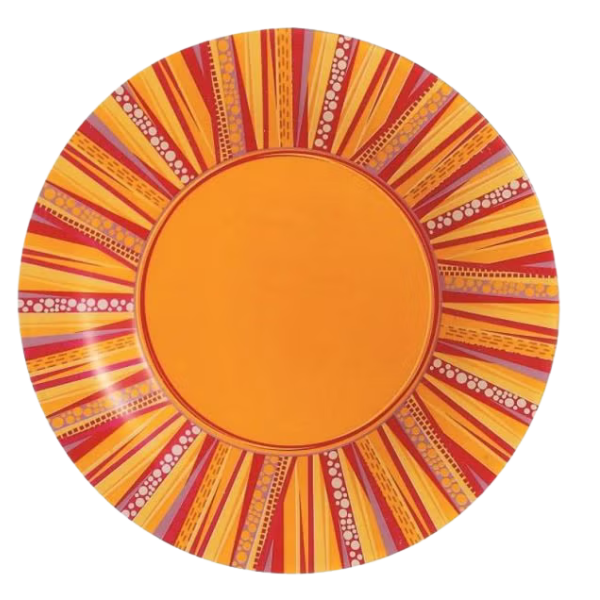 Luminarc Palm Tree Orange Dessert Plates 6-Piece DG6681  Yellow/Red 19cm