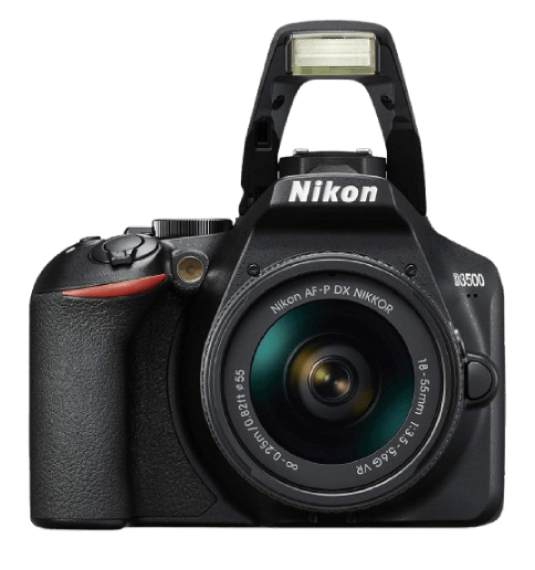 Nikon D3500 DSLR with AF-P DX NIKKOR 18-55mm f/3.5-5.6G VR D3500 Black