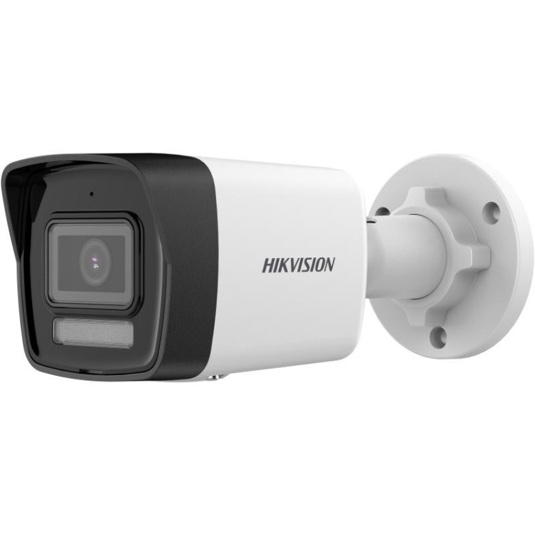 HIKVISION 4 MP Smart Hybrid Light Fixed Bullet Network Camera, 2.8 mm Lens, H.265+ Compression, Up to 30m IR Light Range, Built-in Mic, IP67 Water & Dust Resistant, DS-2CD1043G2-LIU WHITE