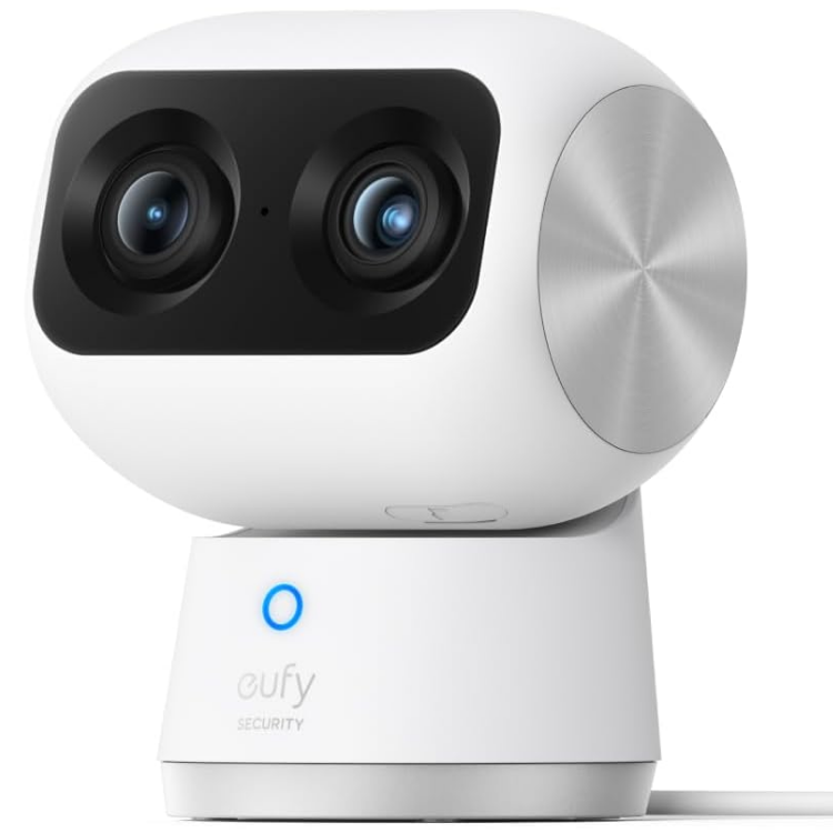 EUFY Security Indoor Cam S350, Dual Cameras, 4K UHD Resolution Security Camera with 8× Zoom and 360° PTZ, Human/Pet AI, Ideal for Baby Monitor/Pet Camera/Home Security, Dual-Band Wi-Fi 6, Plug in T8416221 EUFY Security Indoor Cam S350, Dual Cameras, 4K UHD Resolution Security Camera with 8× Zoom and 360° PTZ, Human/Pet AI, Ideal for Baby Monitor/Pet Camera/Home Security, Dual-Band Wi-Fi 6, Plug in T8416221
