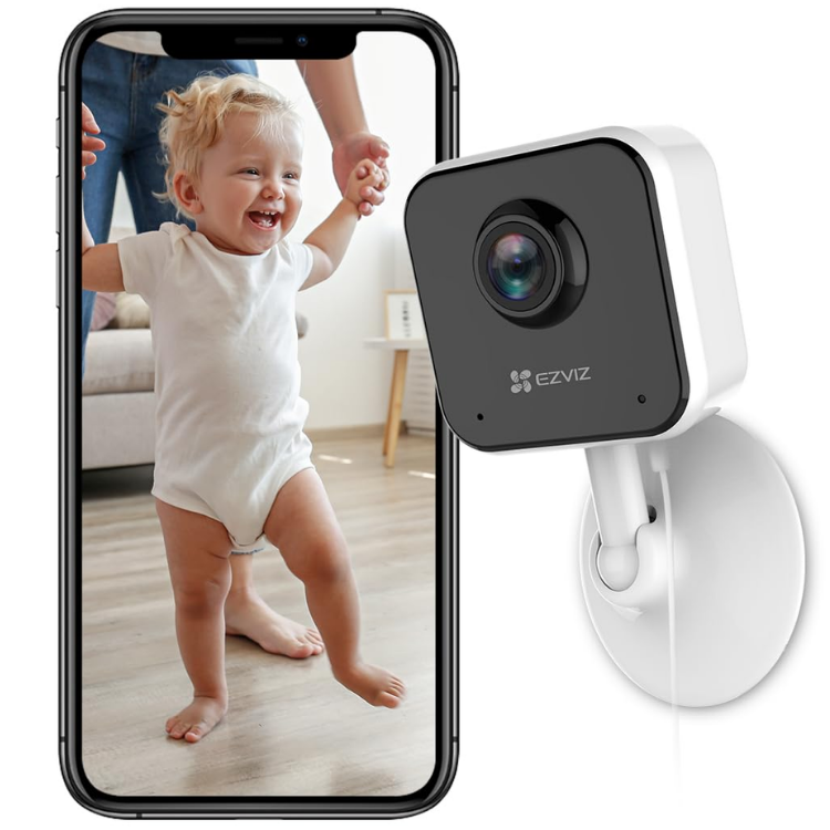 EZVIZ H1C Smart Home Wi-Fi Camera, 1080p Wi-Fi,Magnetic Base, Motion Detection, Supports MicroSD Card (Up to 512 GB) CS-H1c White