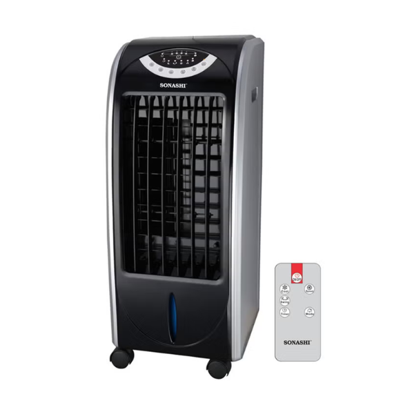 Sonashi 6 L Air Cooler 3‑Speed 3‑Mode Remote Honeycomb Filter 85 W SAC‑202 Black