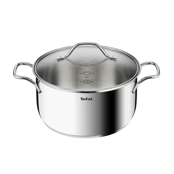 TEFAL Intuition 24 cm Casserole, Premium Stainless steel 18/10, 4.9 L, Induction, B8644674