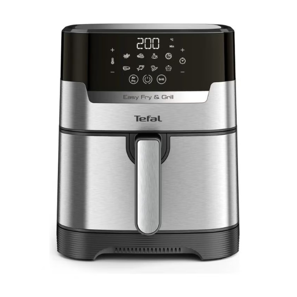 Tefal Air Fryer Easy Fry & Grill Digital 2-in-1 4. Capacity 1550 WHealthy Cooking Air Fry + Grill 8 Automatic Programs Adjustable Temperature Timer 4.2 L 1550 W EY505D27 Black / stainless steel Tefal Air Fryer Easy Fry & Grill Digital 2-in-1 4. Capacity 1550 WHealthy Cooking Air Fry + Grill 8 Automatic Programs Adjustable Temperature Timer 4.2 L 1550 W EY505D27 Black / stainless steel