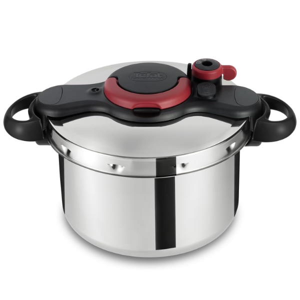 Tefal Pressure Cooker Clipso Minut Easy 7.5L Stainless steel All heat sources including induction Cooks Up To 2 Times Faster| P4624866 Silver