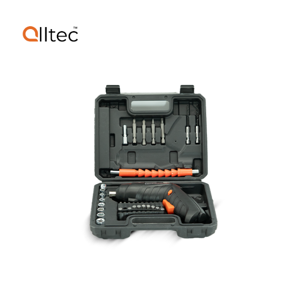 Alltec 3.6V Cordless Electric Screwdriver Set – 47 Precision Bits, Rechargeable Power Drill with LED Light & 6-Piece Accessory Kit