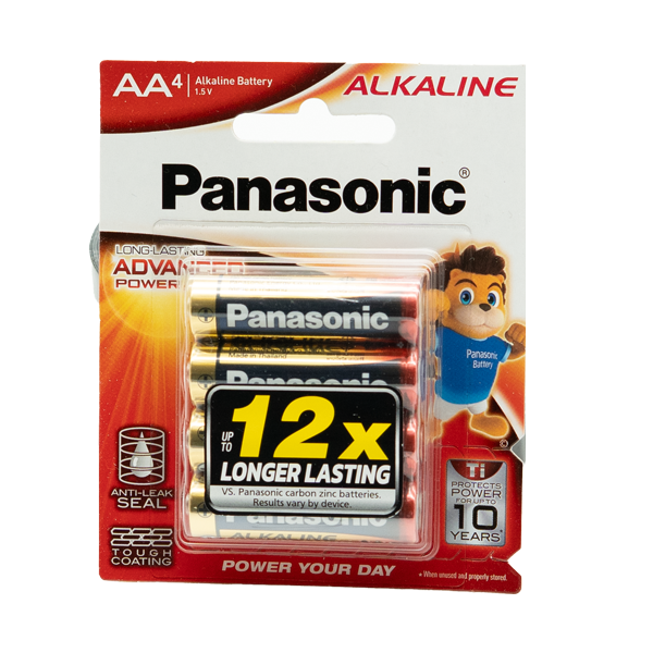 Panasonic  Alkaline  AA-Type Battery/Blister Pack of 4  AAx4 Multicolour