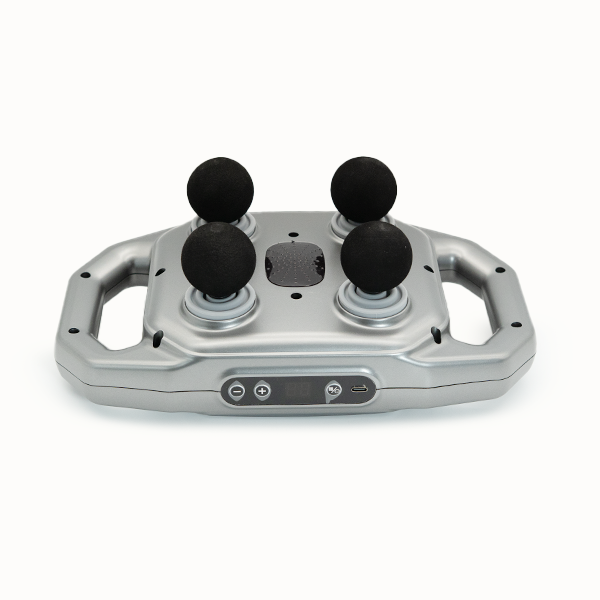 Alltec Four Headed Massage Gun – Professional Full Body Deep Tissue Massager with LCD Display & Dual Handle Design