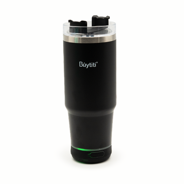 Buytiti Bluetooth Music Tumbler – Portable Smart Cup Speaker with LED Light & Straw