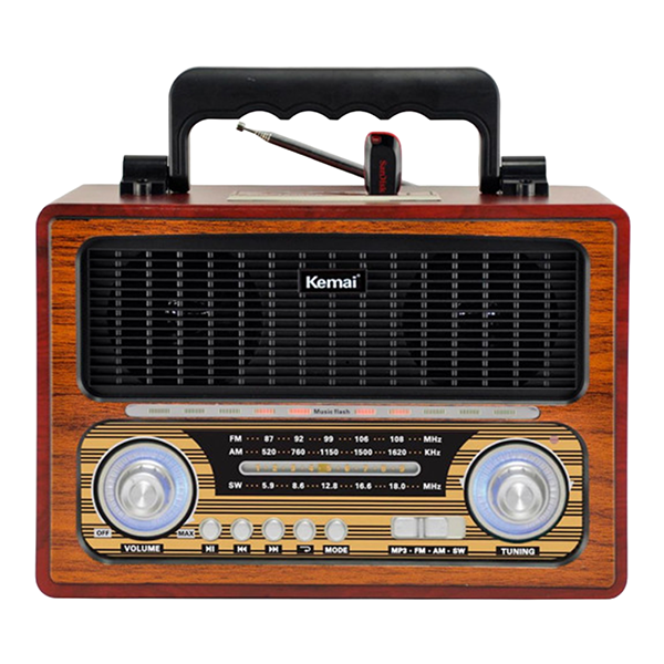 Kemai Retro Portable FM/AM/SW Bluetooth Radio with USB & TF Support – MD-1800BT