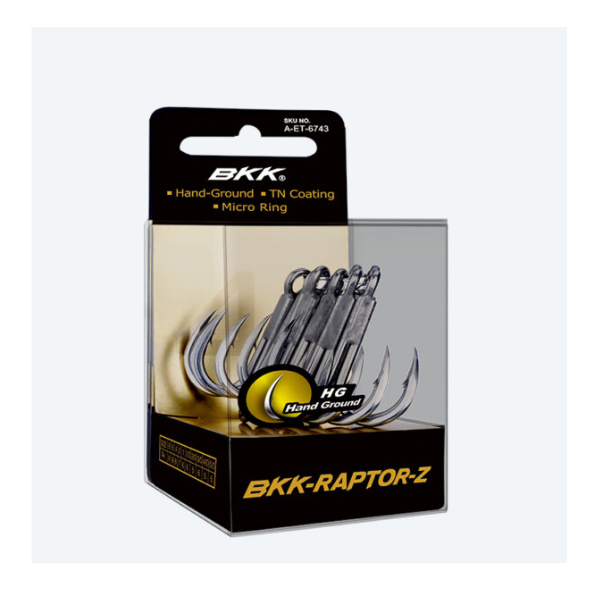 BKK Raptor Z Treble Hooks 4/0 Heavy Duty 4X Saltwater Fishing Hooks (5 Pieces Pack)