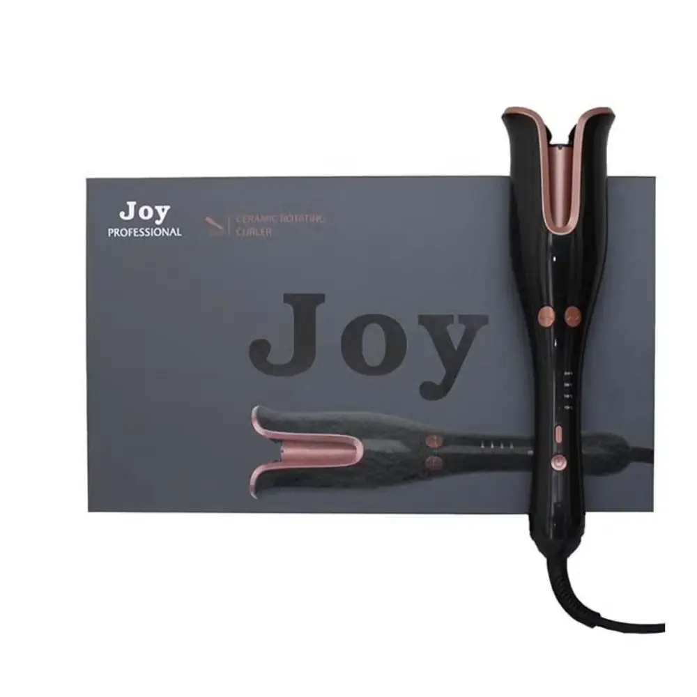 JOY Professional Automatic Hair Curler with Ceramic Rotating Barrel Black/Rose Gold FDJ-13503