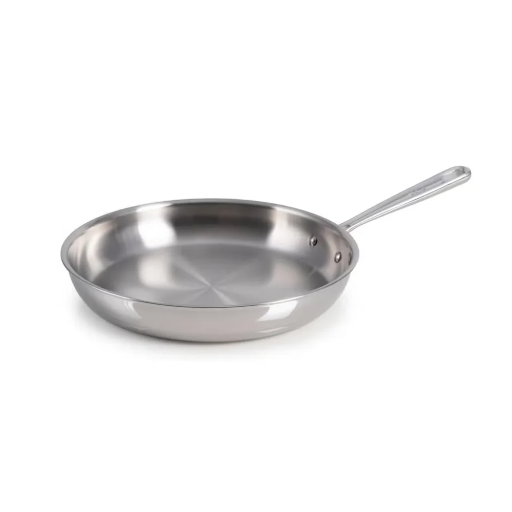 T-fal Tri-Ply Stainless Steel Fry Pan 12 Inch Induction Compatible Silver E5250764