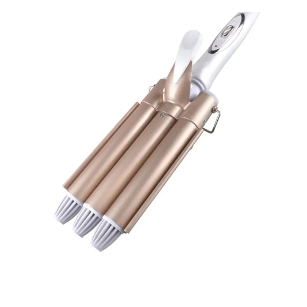 Kemei KM-1010 Triple Barrel Hair Curler for Women