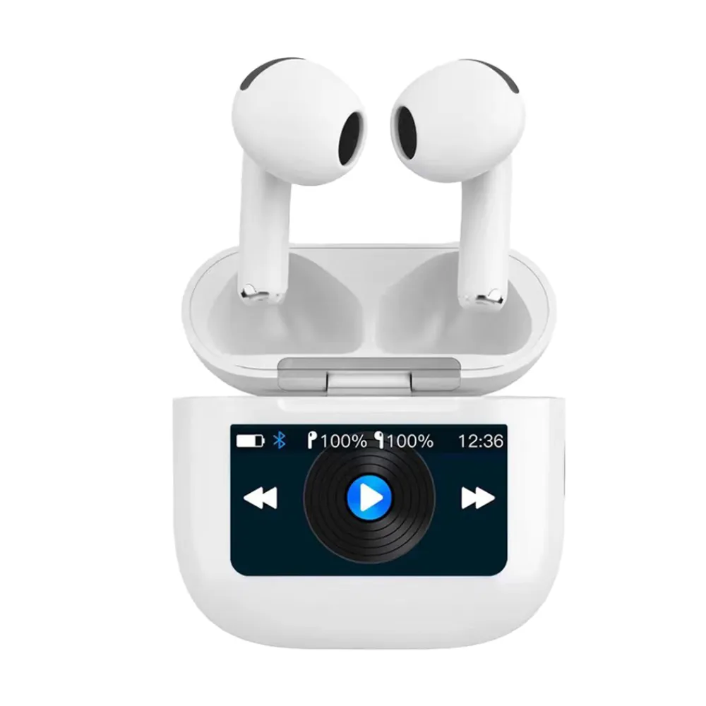 Porodo Soundtec Glimpse Touch Display True Wireless Earbuds Bluetooth 5.4 White PD-STWLEP039-WH Porodo Soundtec Glimpse Touch Display True Wireless Earbuds Bluetooth 5.4 White PD-STWLEP039-WH