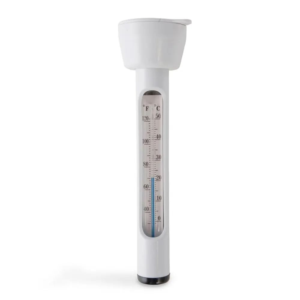 Intex Floating Swimming Pool Thermometer Waterproof Analog Water Temperature Gauge Plastic Outdoor Pool Accessory White 28093