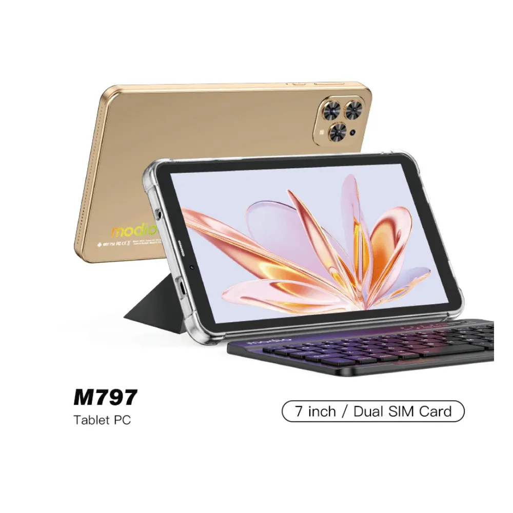 Modio Tablet PC 7 Inch IPS Display 6GB RAM 256GB Storage Dual SIM WiFi Protective Case M797