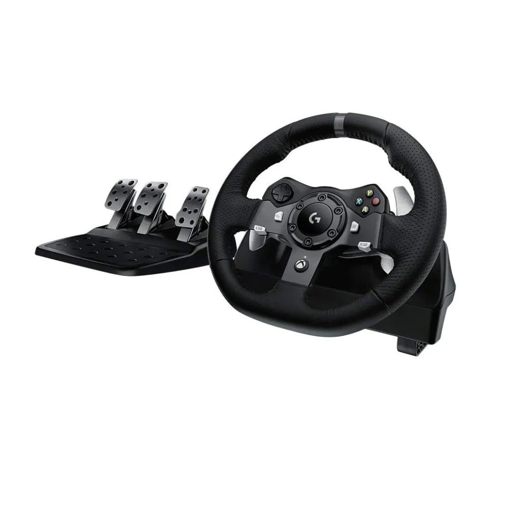 Logitech Driving Force Racing Wheel with Floor Pedals Force Feedback 900° Rotation for Xbox Series X|S Xbox One PC Mac Black  G920 UAE Version