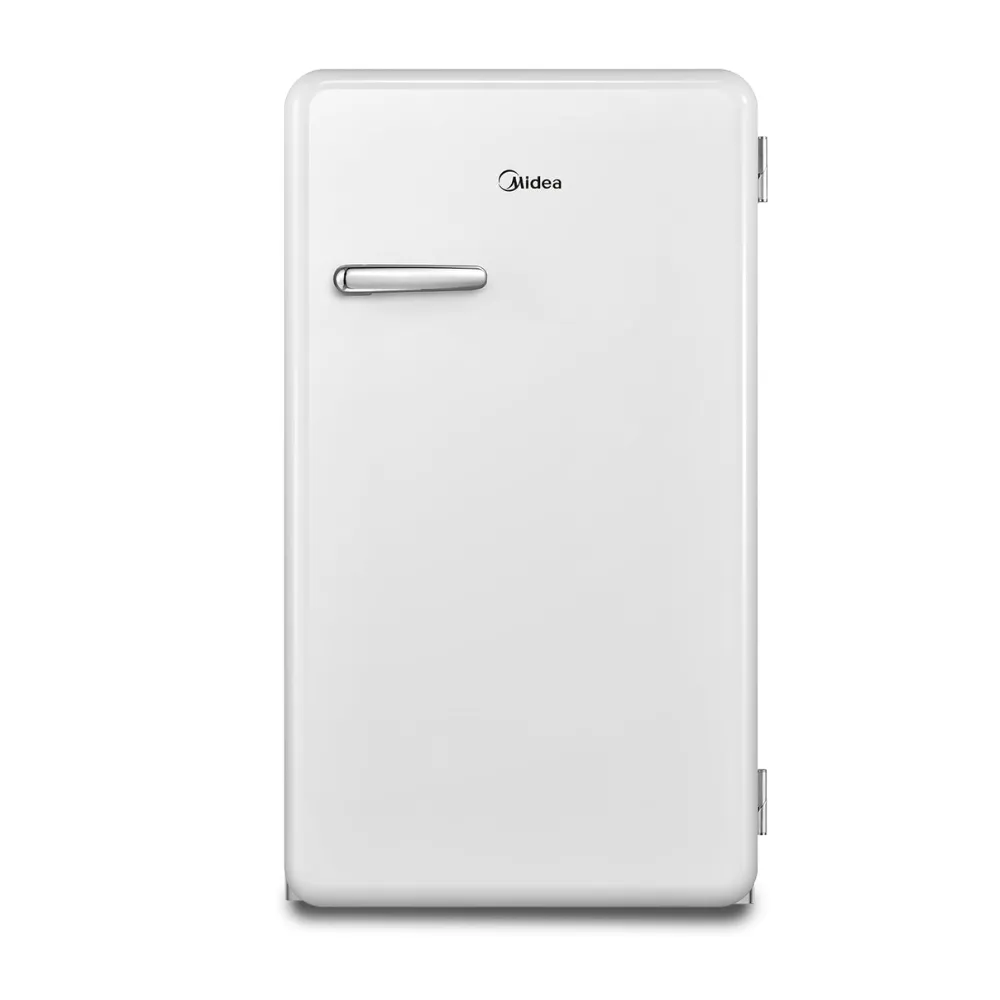 Midea 142L Single Door Refrigerator 13L Freezer Compartment Quick Cooling 3 Adjustable Shelves LED Light 3-Star BEE Rating Glossy White MDRD142SLE0
