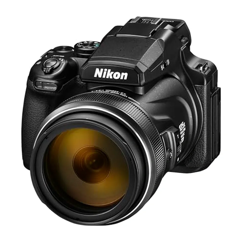 Nikon COOLPIX P1100 Bridge Camera 16MP 125x Optical Zoom 24-3000mm 4K UHD Video Dual Detect Optical VR Bird Watching Mode 3.2-Inch Articulating LCD Black P1100