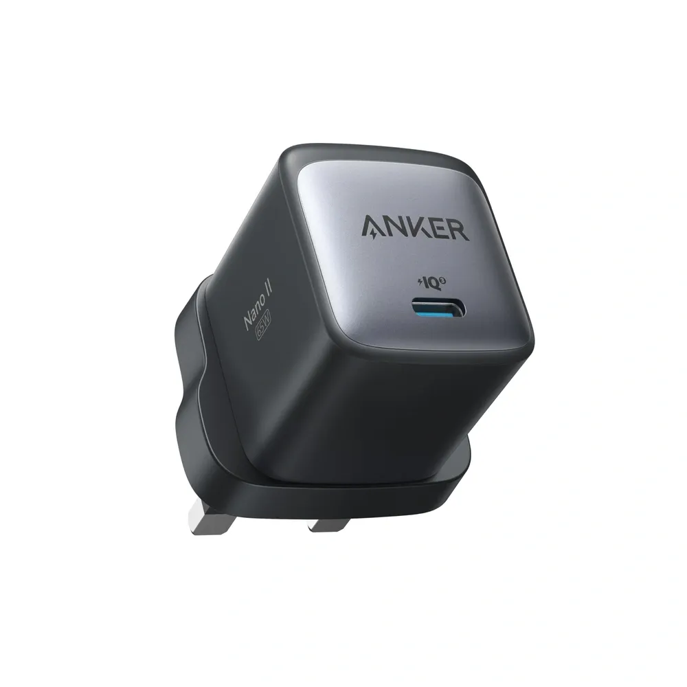 Anker Nano II 65W GaN II PPS Fast USB-C Charger Compact Single-Port Wall Charger for MacBook iPhone Samsung Galaxy iPad Pro Black Anker Nano II 65W GaN II PPS Fast USB C Charger, Compact Fast Charger Black