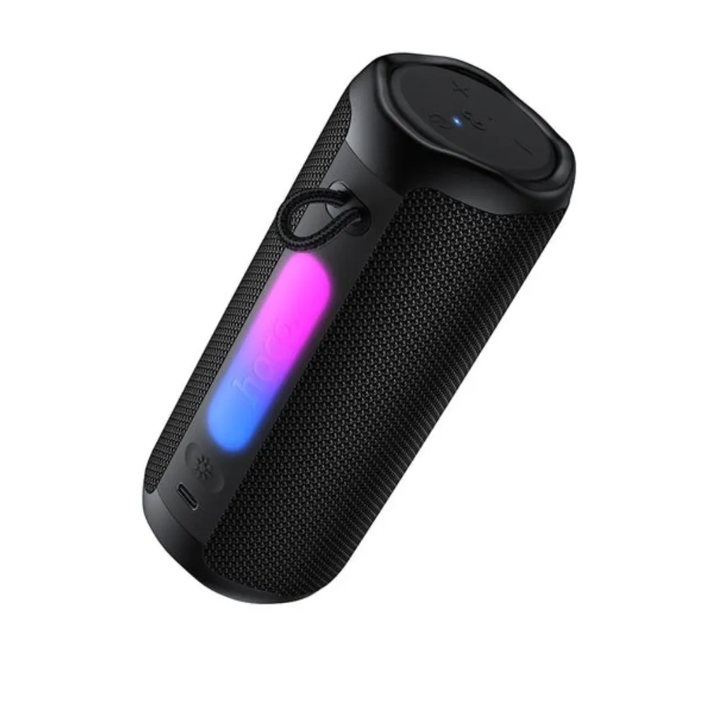 Hoco HC50 Wireless Bluetooth Speaker 8W Bluetooth 6.0 Portable Speaker with FM Radio TWS Stereo Pairing 52mm Driver 1200mAh Rechargeable Battery Black HC 50