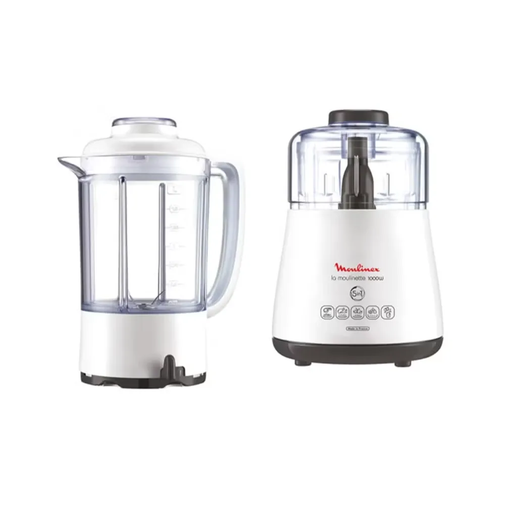 Moulinex Electric Food Chopper 1000W Compact Countertop Chopper White Clear DPA241