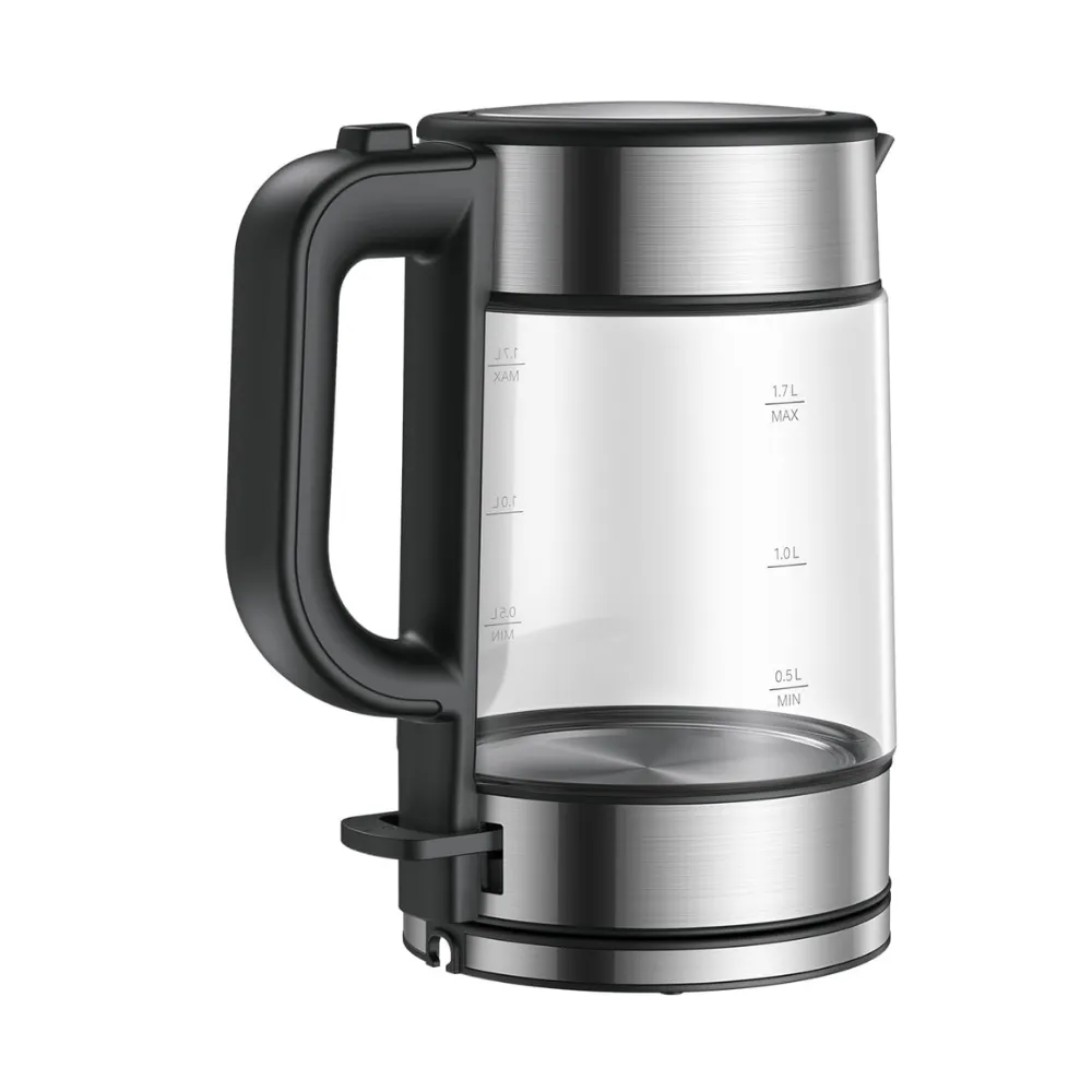 Xiaomi Electric Glass Kettle 1.7L 2200W Borosilicate Glass LED Heating Indicator Removable Filter Black BHR7423