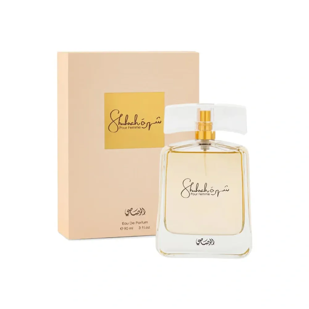 Rasasi Shuhrah Eau de Parfum for Women Floral Woody Musky Fragrance Lemon Sage Iris Jasmine Lily of the Valley Oud Patchouli Grey Amber Musk 90ml