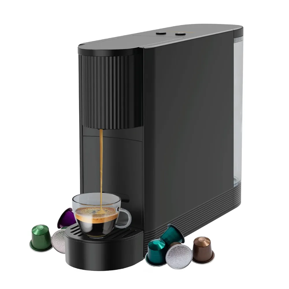LePresso Automatic Capsule Coffee Maker Nespresso Compatible 20 Bar Pump 500ml Water Capacity Fast 30 Second Heating Capsule Storage 1200W Black LPCFFM0016