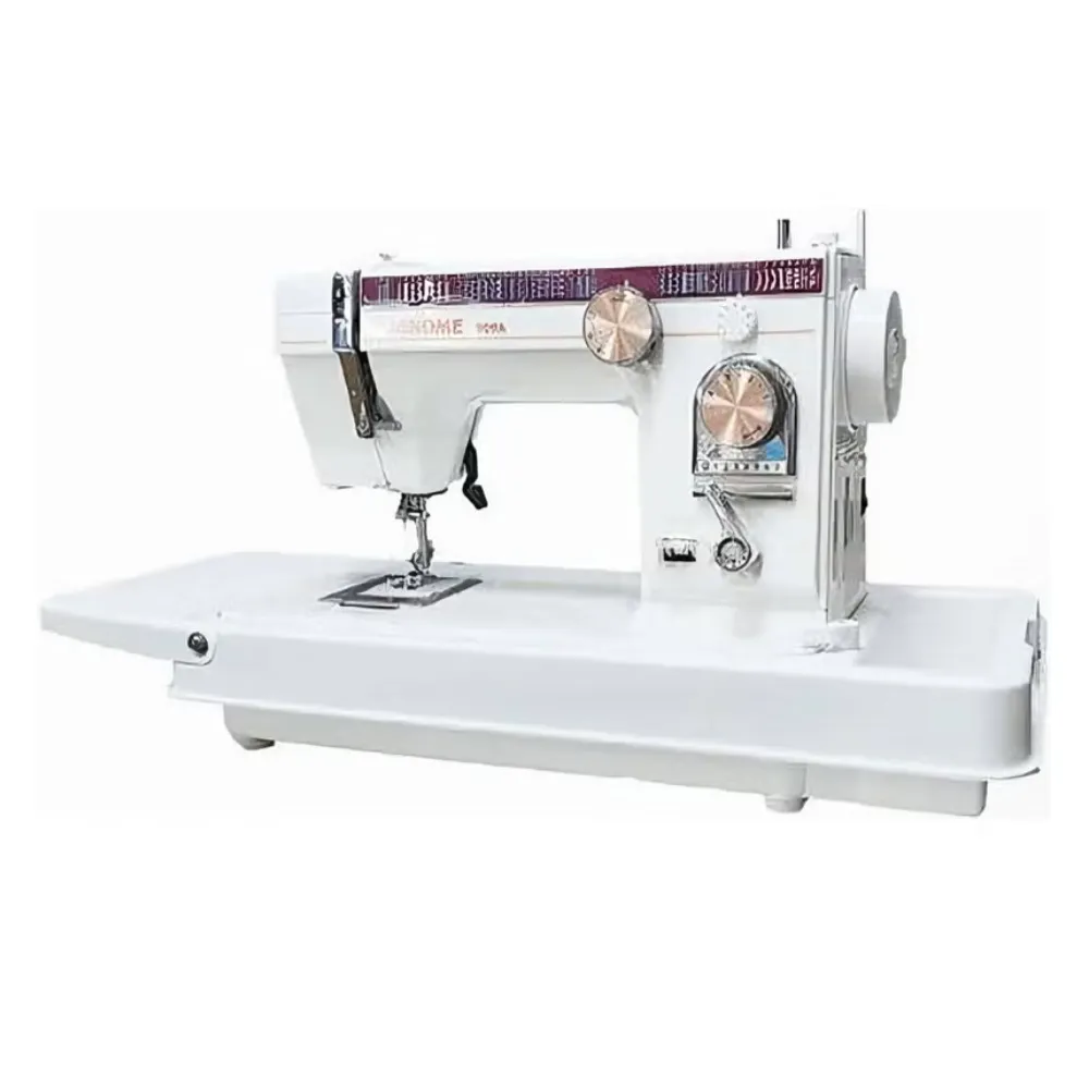 Janome Mechanical Sewing Machine 49 Stitch Patterns 4-Step Buttonhole 7mm Stitch Width Top-Loading Rotary Hook Drop Feed Reverse Stitching White 909A