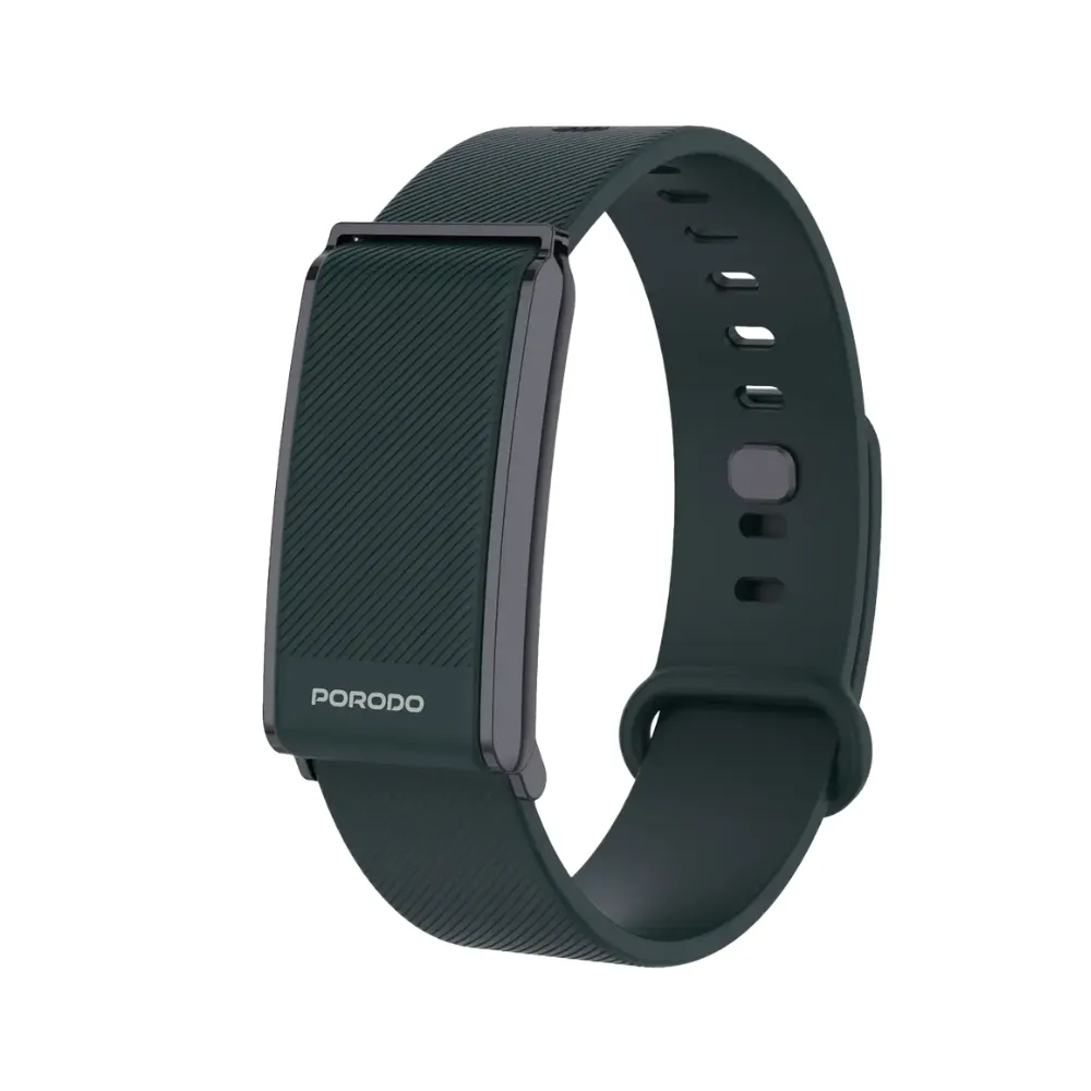 Porodo Trackfit Screenless Smart Fitband Heart Rate and SpO2 Monitoring Fatigue Tracking Automatic Sleep Tracking 120+ Sports Modes Green PDSB1062GN Porodo Trackfit Screenless Smart Fitband Heart Rate and SpO2 Monitoring Fatigue Tracking Automatic Sleep Tracking 120+ Sports Modes Green PDSB1062GN