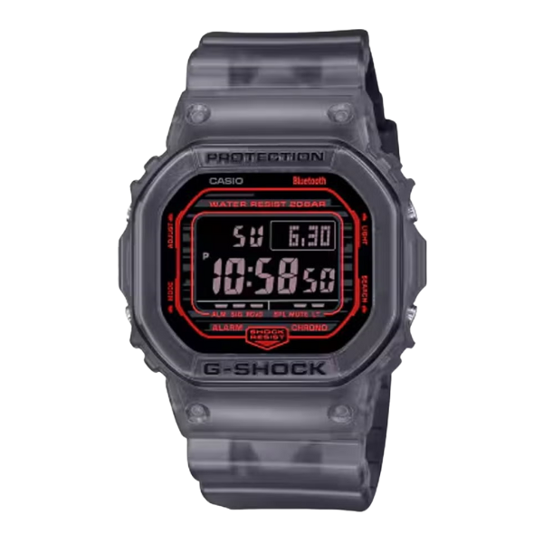 G-SHOCK Watch with Smartphone Link, 200M Water Resistant, Shock Resistant, Bluetooth Enabled DW-B5600G-1DR Black Dial