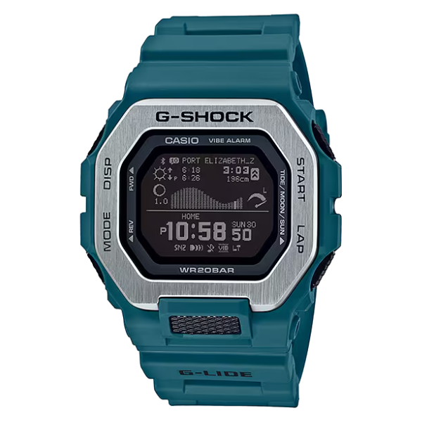 G-SHOCK G-Lide Unisex's GBX-100-2DR Digital Wrist Watch Dial Blue Green