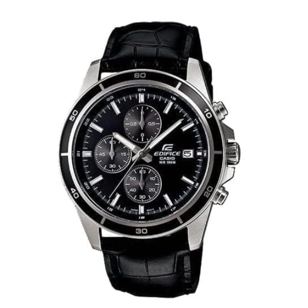 Casio Edifice Men's White Dial Stainless Steel Chronograph Watch EFR-526L-1AVUDF Black