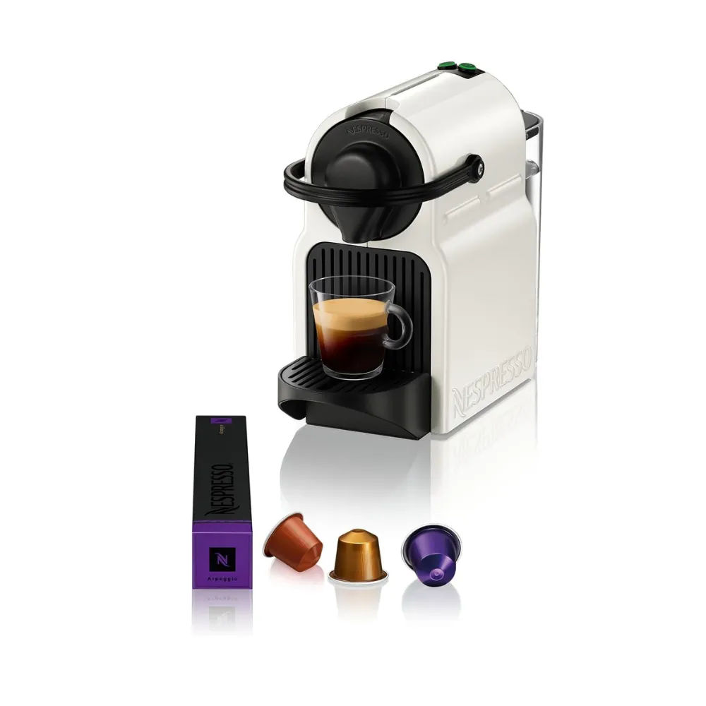 Nespresso Inissia Original Capsule Espresso Coffee Machine 0.7L Water Tank 1260W Power Espresso and Lungo Automatic Brewing White C40 Nespresso Inissia Original Capsule Espresso Coffee Machine 0.7L Water Tank 1260W Power Espresso and Lungo Automatic Brewing White C40