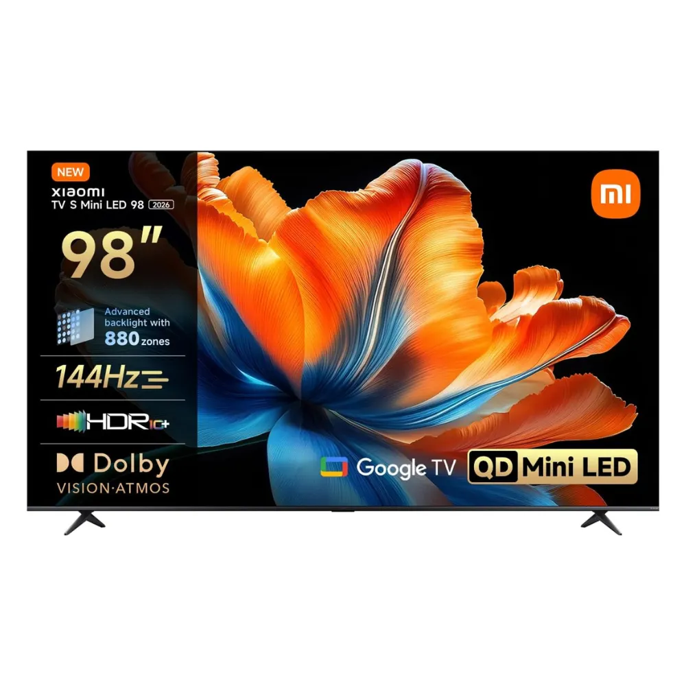 Xiaomi TV S Mini LED 98-Inch QD-Mini LED 4K UHD Smart Google TV 144Hz 288Hz Game Boost Dolby Vision Dolby Atmos HDR10+ 1200 Nits Black TV S Mini LED Xiaomi TV S Mini LED 98-Inch QD-Mini LED 4K UHD Smart Google TV 144Hz 288Hz Game Boost Dolby Vision Dolby Atmos HDR10+ 1200 Nits Black TV S Mini LED
