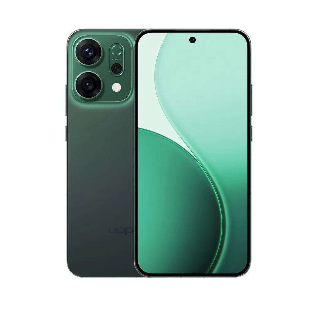 OPPO Reno14 5G Smartphone 512GB Storage 12GB RAM 6.59-Inch 120Hz AMOLED Display Dimensity 8350 50MP Triple Rear Camera 50MP Selfie Camera 6000mAh Battery IP69 Android 15 Dual SIM Middle East Version Mint Green Reno 14
