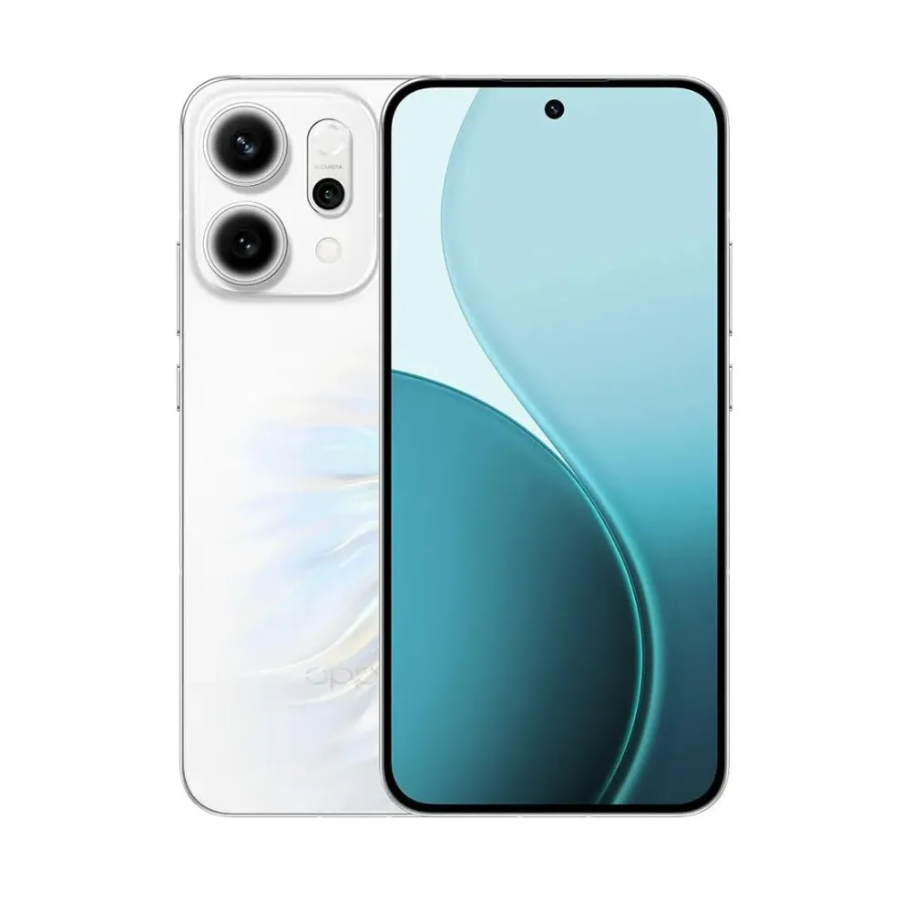 OPPO Reno14 5G Smartphone 512GB Storage 12GB RAM 6.59-Inch 120Hz AMOLED Display Dimensity 8350 50MP Triple Rear Camera 50MP Selfie Camera 6000mAh Battery Android 15 Dual SIM Middle East Version Opal White Reno 14