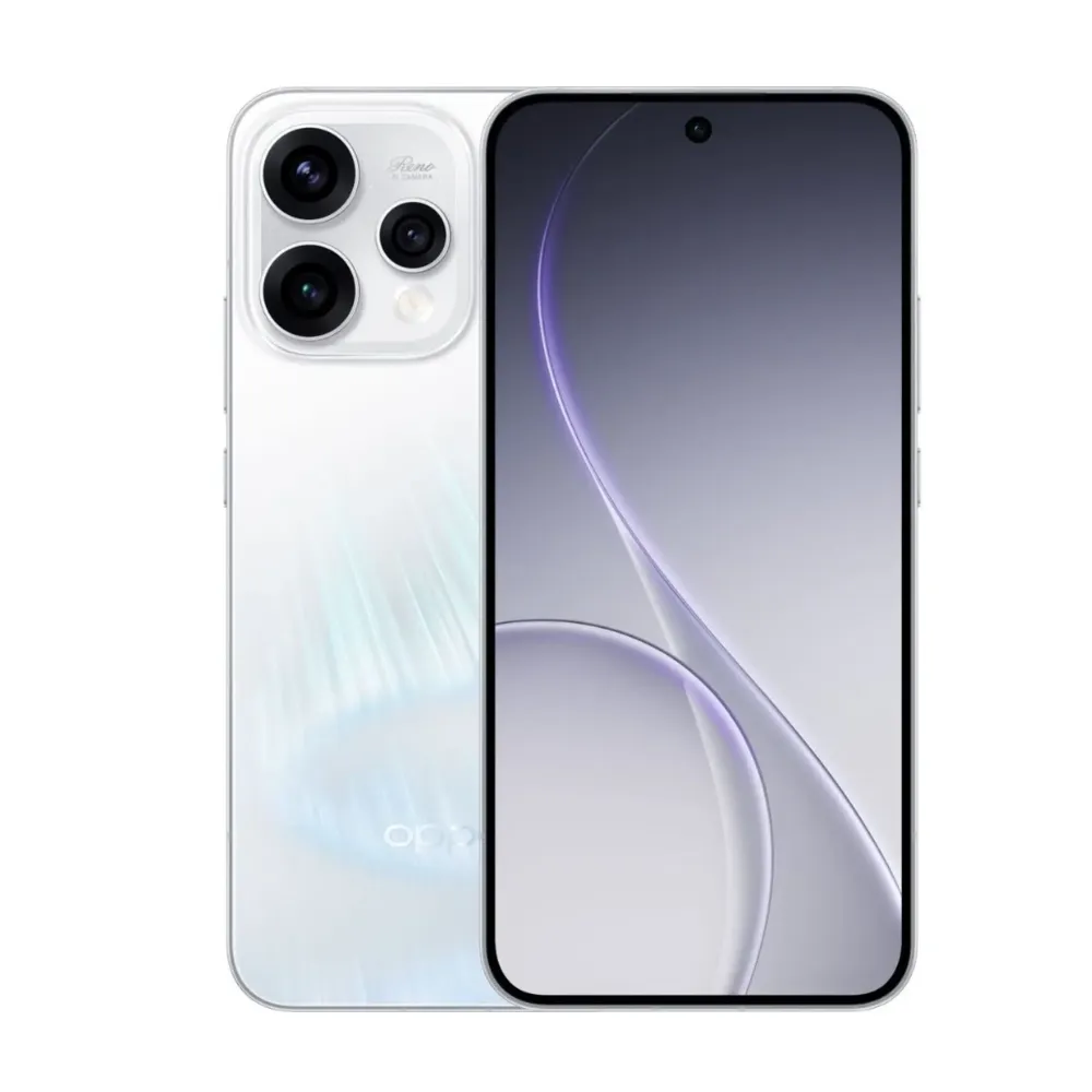 OPPO Reno15 5G Smartphone 512GB Storage 12GB RAM 6.59-Inch FHD+ AMOLED Display Snapdragon 7 Gen 4 50MP Triple Rear Camera 50MP Selfie Camera 6500mAh Battery Dual SIM Middle East Version Aurora White Reno 15