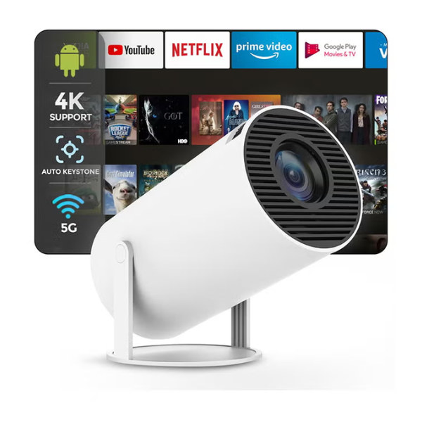 Wownect HY300 Android 5G Smart Projector – PROJ-WO-87-AN (White)