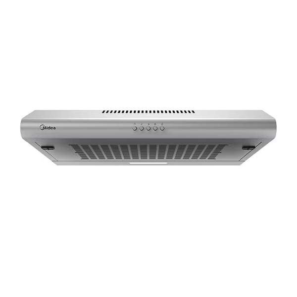 Midea 60cm Conventional Re-circulating Hood with Halogen Light, Charcoal Filter 60F15 Silver