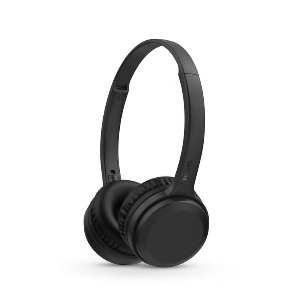 Philips Wireless On-Ear Headphones-15 Hour Play Time- Light Weight-Foldable- Fast Charging Black