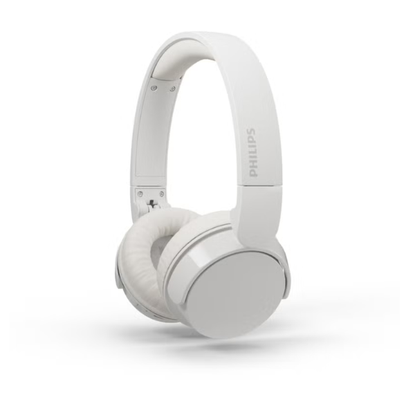 Philips On-Ear Wireless Headphones – 55H Playtime, Foldable, Bass Boost, White